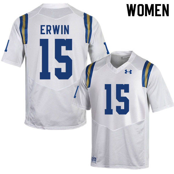 Women #15 Jaylen Erwin UCLA Bruins College Football Jerseys Sale-White - Click Image to Close